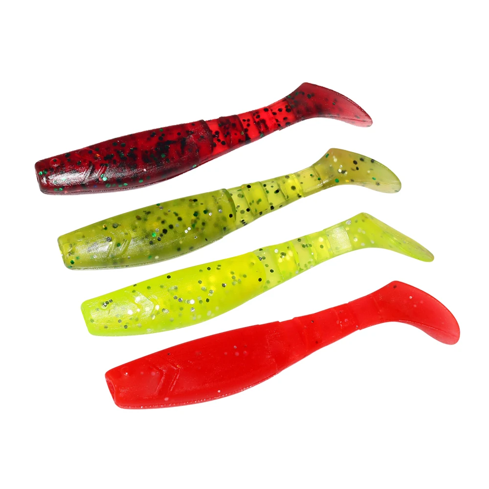 BamMax 10pcs Fishing Lures Artificial Silicone Wobber Multi-colored Worms Soft Bait Tail Softworm Bass Carp Fishing Pesca Tackle images - 6