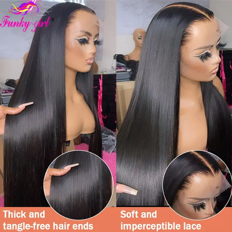 

13X6 Lace Frontal Human Hair Wig Glueless Wigs Brazilian Straight Lace Front Human Hair Wigs For Women Lace Closure Cheap Wigs