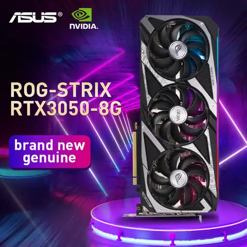 Asus geforce rtx 3050 rog strix oc 8gb - купить недорого | AliExpress