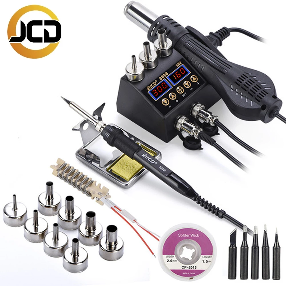 Паяльная станция JCD 2 в 1 с ЖК-дисплеем