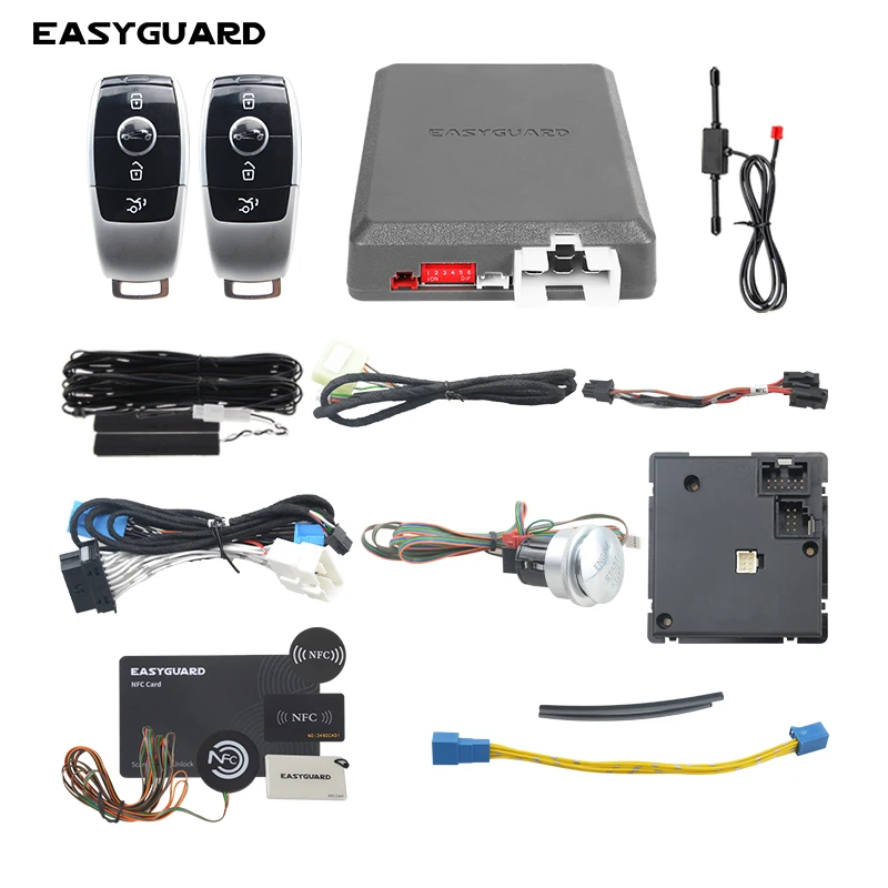 Фото Автосигнализация EASYGUARD Plug & Play для Mercedes-Benz ML W166 (2013-2015), GL X166 (2013-2015), GLS X166 (2016-2018), GLA X156 (2012-2018) с дистанционным запуском PKE №1