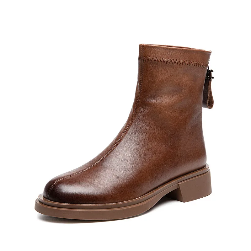 Leather Low-top  Shoes Women's British Fashion Student Casual DML Bottom