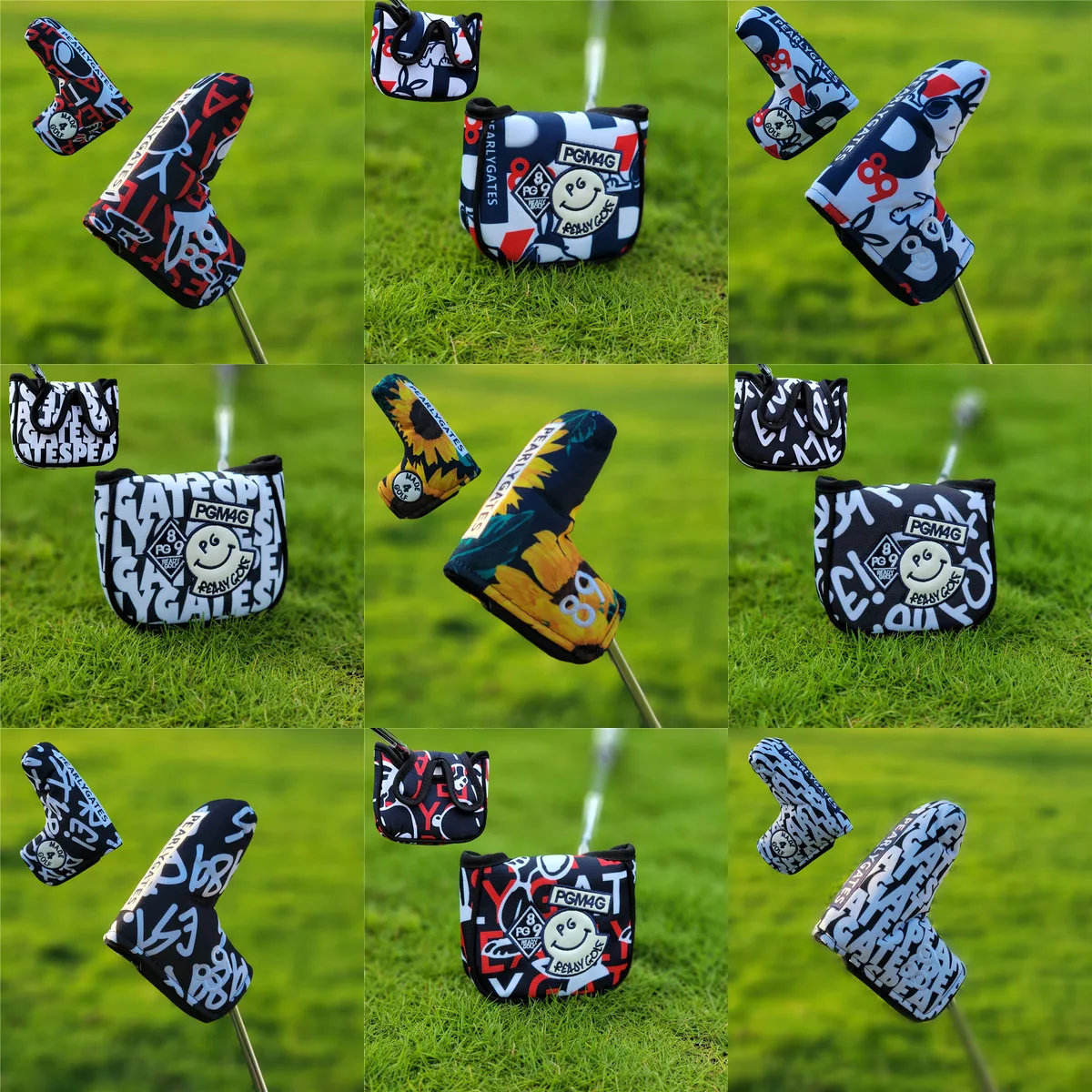 Golf Putter Covers Magnetic Closure PU Leather Blade Putter 