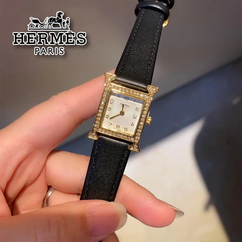 Женские маленькие квадратные часы высокого класса в классическом стиле ins от Hermes