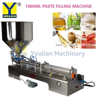 100 to 1000ml g1wgd semi automatic liquid paste filling machine single head viscous liquid and honey cream sauce peanut butter