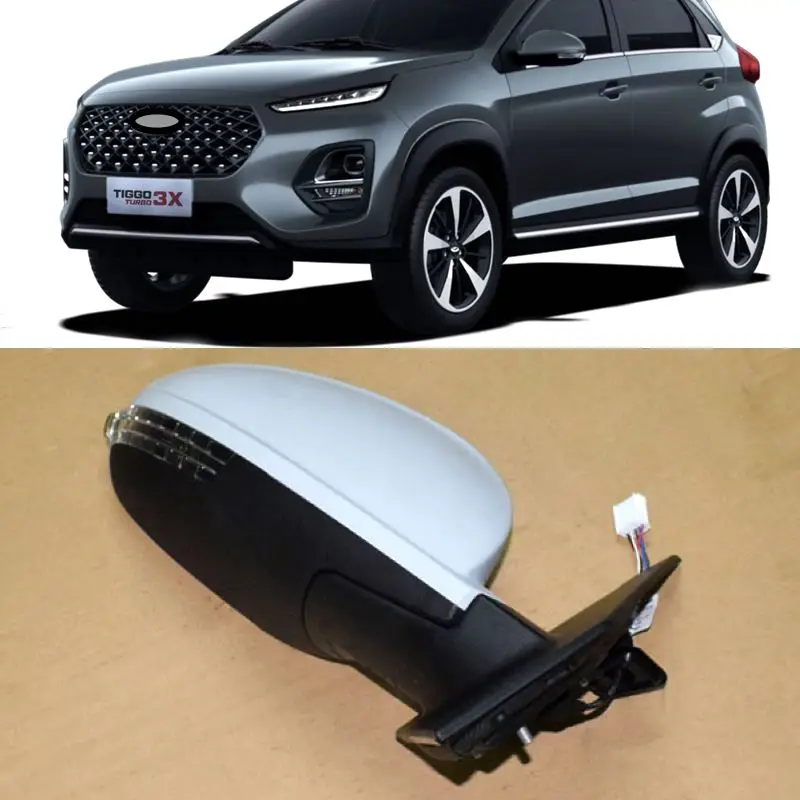 

Внешнее боковое зеркало заднего вида в сборе для Chery 3X Plus, белое