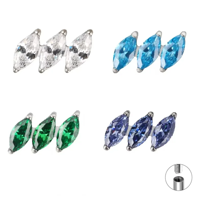 10 шт. ювелирные изделия для пирсинга Kenbao с внутренней резьбой