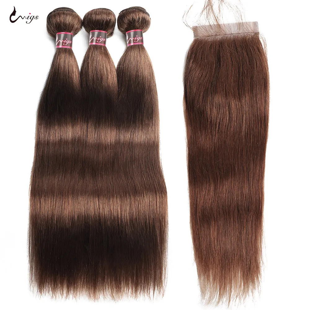 # 4 коричневых бразильских пучка волос свободные объемные волны