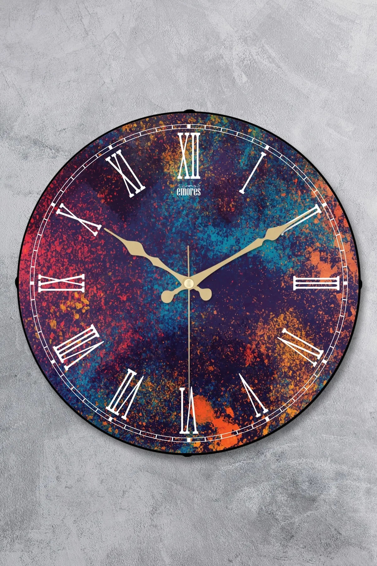 

Home and Garden Wall Decoration Real Bombe Glass Flow Seconds Silent Mechanism Decorative Wall Clock 36 cm Multicolor