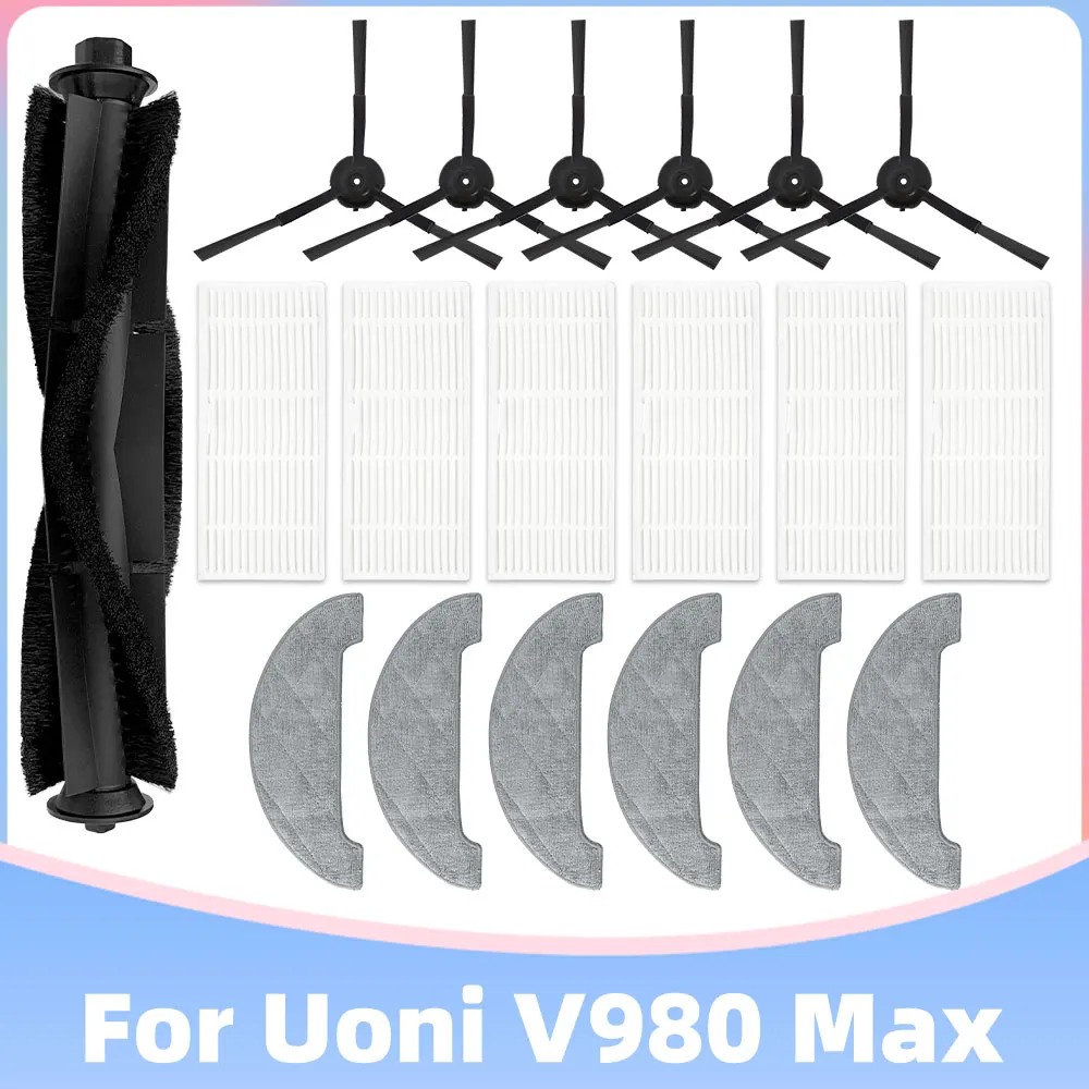 

Сменные детали для швабры Uoni V980 Max, основная боковая щетка, фильтр НЕРА, аксессуары для робота