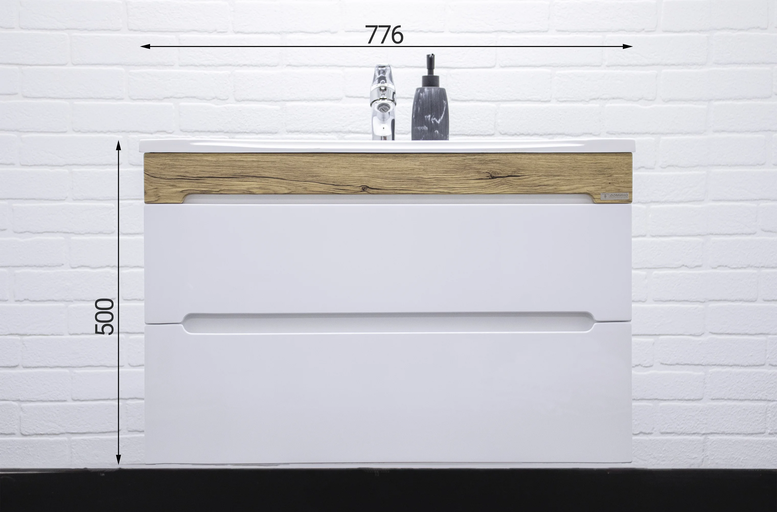 milen 100 умывальник мебельный домино