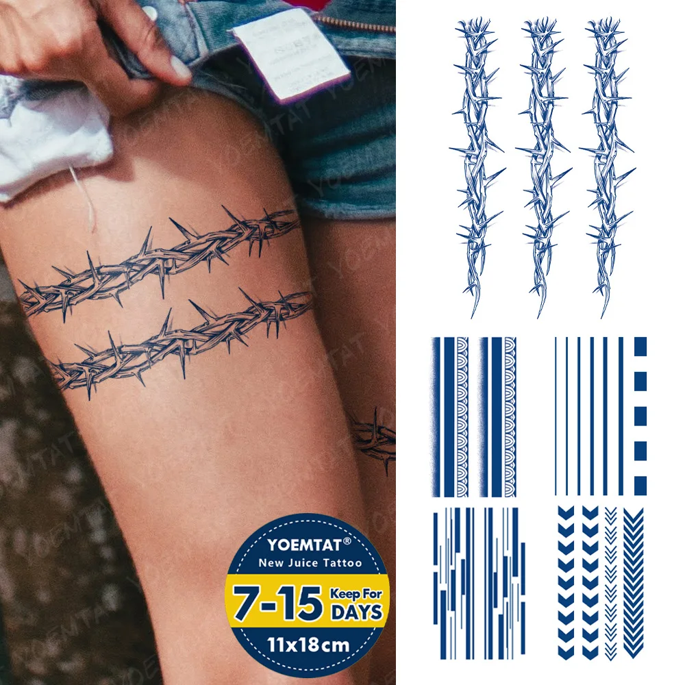 Полуперманентные травяные шипы символов линии индивидуальные