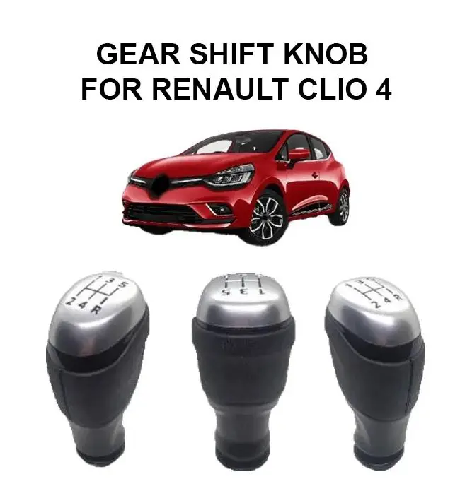 

Ручная черная ручка переключения передач для Renault Clio 4, 5 скоростей, 328657531R, головка переключения передач с матовой/глянцевой хромированной крышкой, доступ к автомобилю