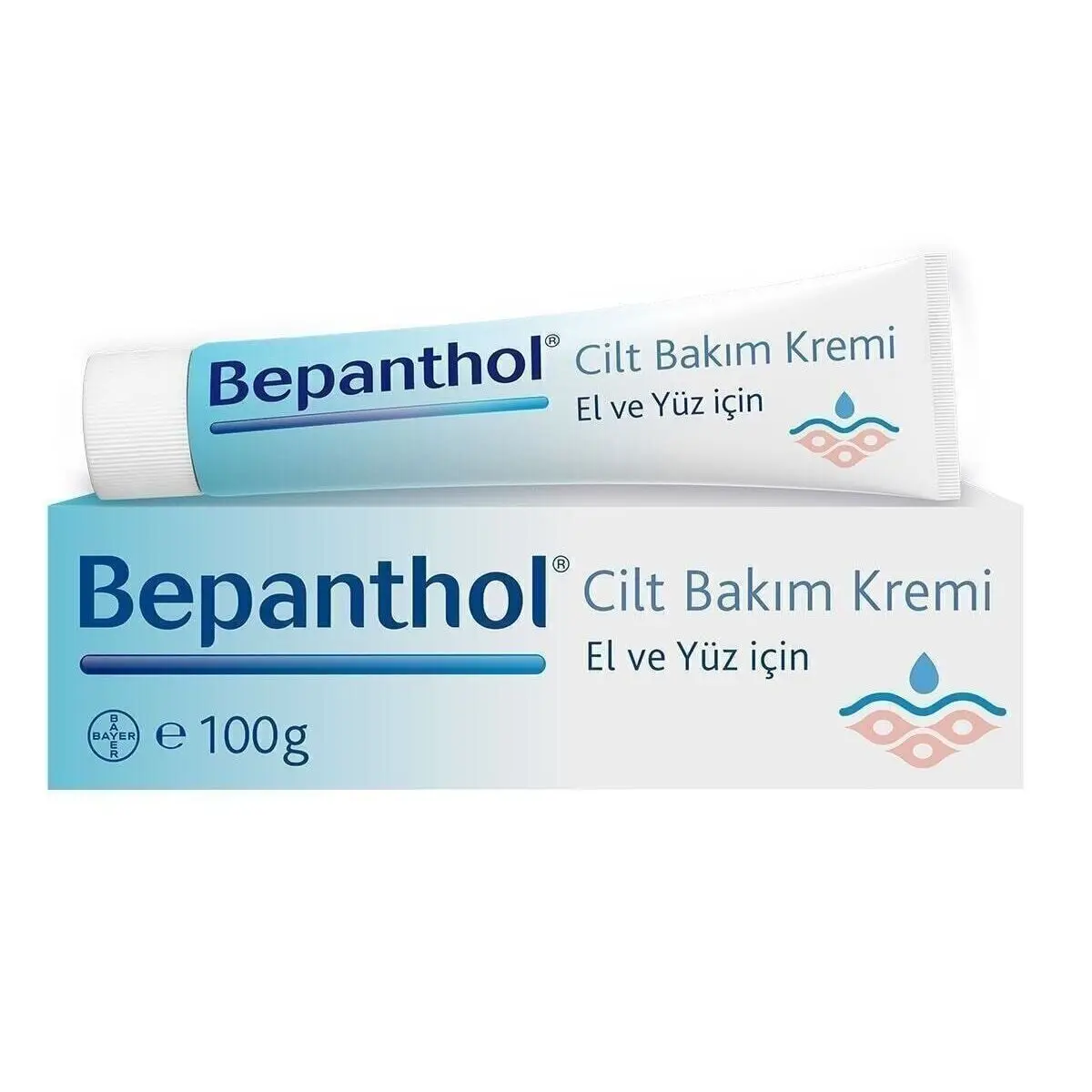Крем Bepanthol для ухода за кожей, 100 г, подходит для всех типов кожи, увлажнение, против морщин, для рук и лица
