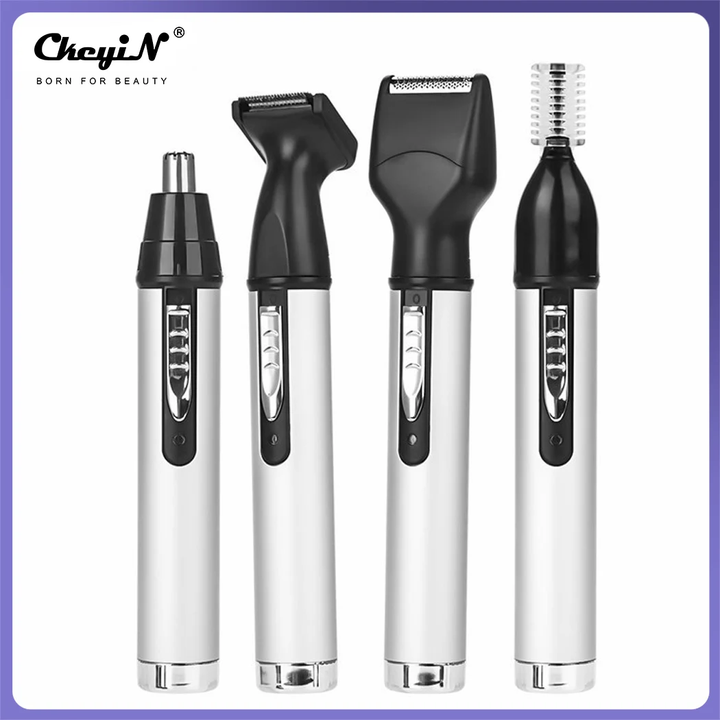 

4 в 1 перезаряжаемый триммер для волос с ушками носа для мужчин электрическая бритва для удаления волос на лице и шее Бритва для безопасного ...