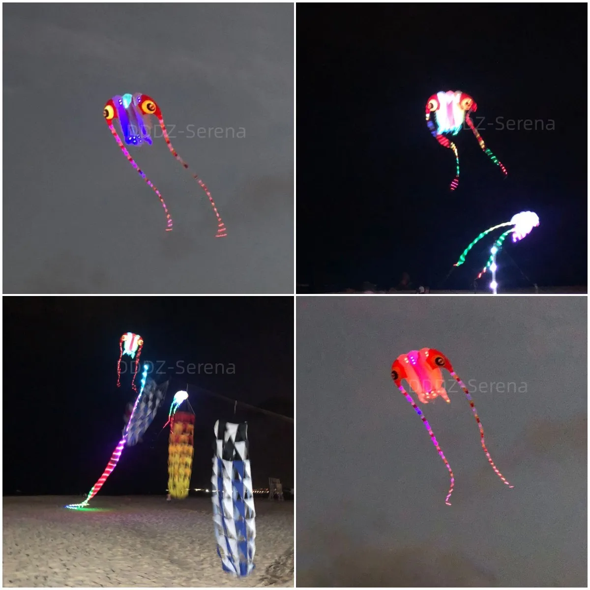 MLS цвет на заказ 16 квадратных светодиодных трилобитовых шоу Малао воздушный змей