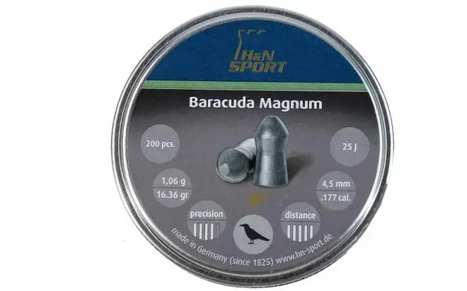 Пули пневматические H&ampN Baracuda Magnum 4 5 мм 1 06 грамма (200 шт.) | Спорт и развлечения