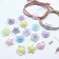 10pcslot acrylic candy mixed color star heart beads rainbow ab beads for jewelry making diy necklace bracelet beads accessories