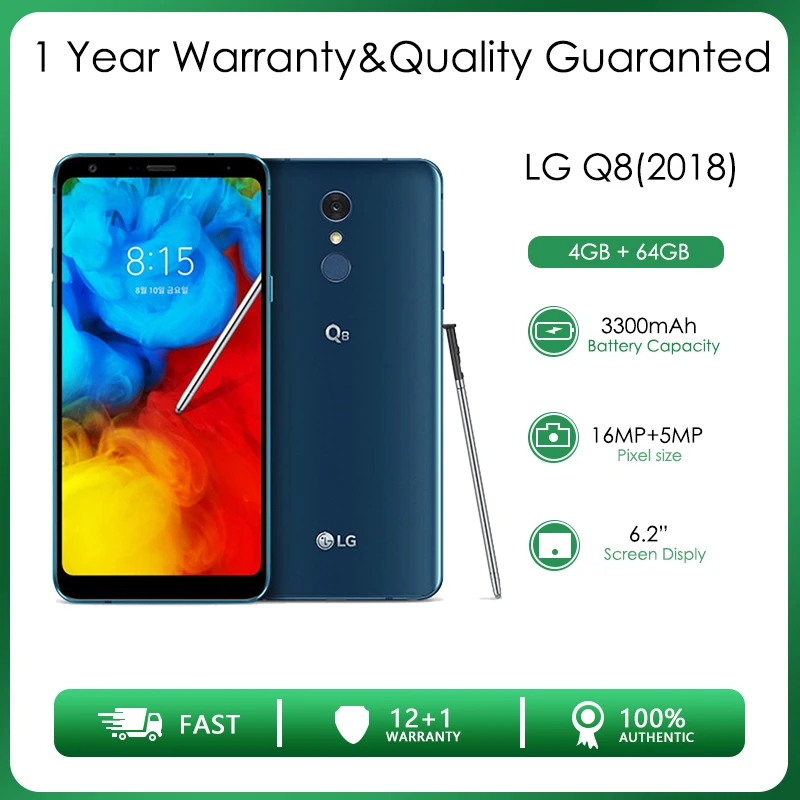 Восстановленный Оригинальный разблокированный телефон LG Q8(2018) 4 Гб + 64 ГБ 6 2 дюйма