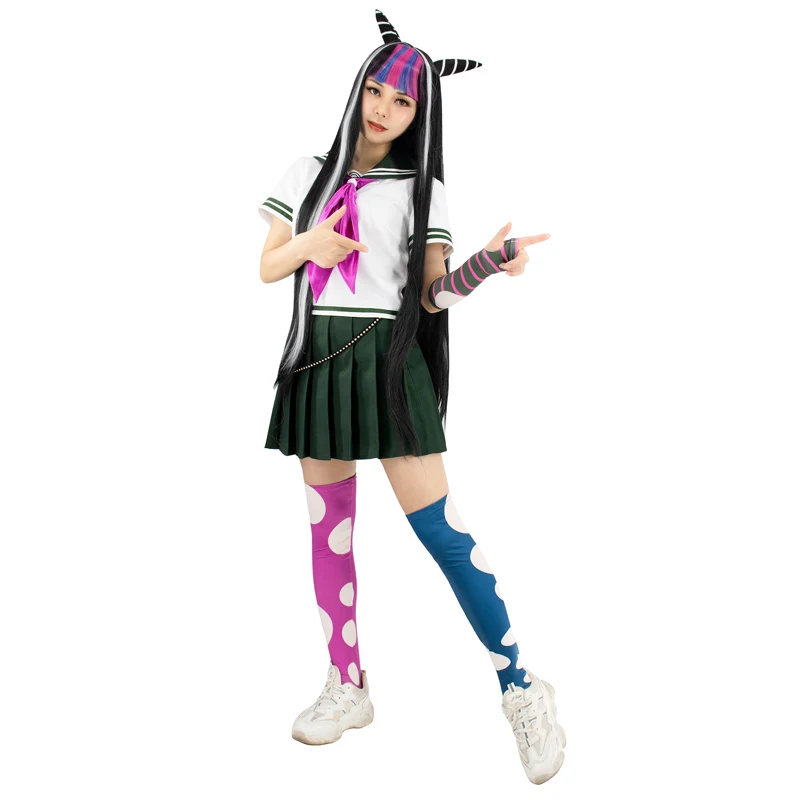 

DAZCOS Women's Ibuki Mioda Cosplay Costume with Socks and Arm Sleeve Japanese Sailor Uniform Soft and Skin-friendly Material