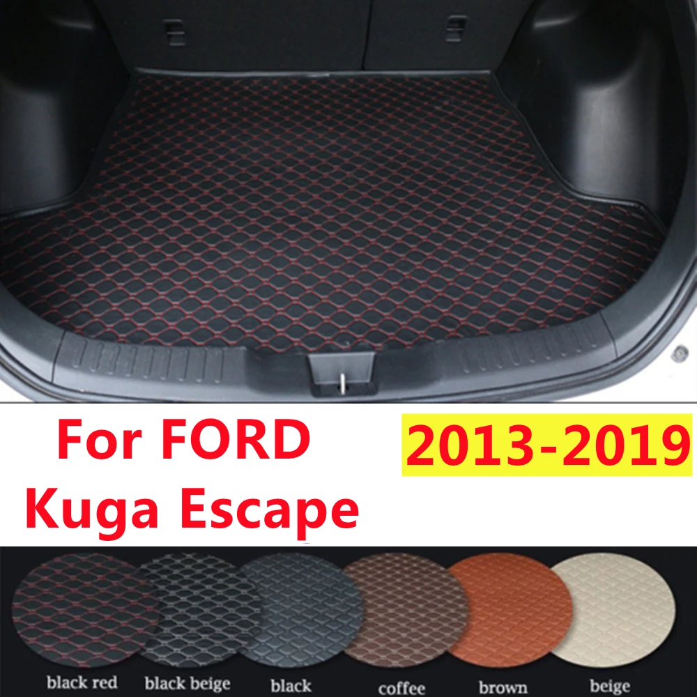 

SJ Custom подходит для FORD Kuga Escape 2013-14-18-2019 водонепроницаемый автомобильный коврик для багажника авто задний поднос для багажника подкладка для ковра