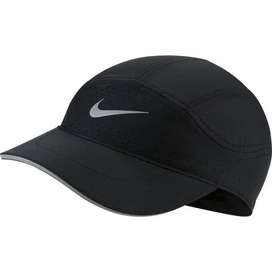 Оригинальная шапка унисекс для бега Nike Dri-Fit ADV AeroBill Tailwind-черная стандартная шапка для мужчин и женщин