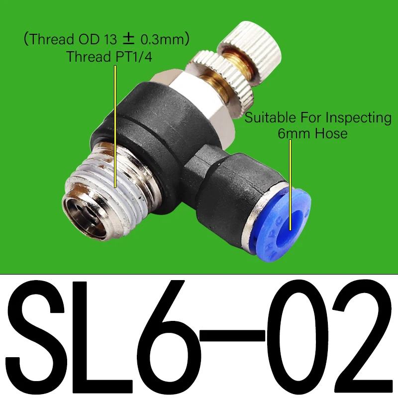 

Пневматические фитинги SL Type 4 6 8 10 12 мм с регулирующими клапанами