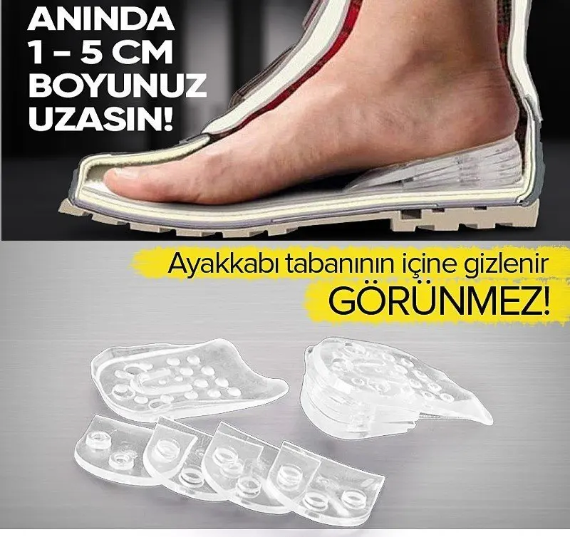 10 Parça 5 cm Size Prolonging Silicone Insoles