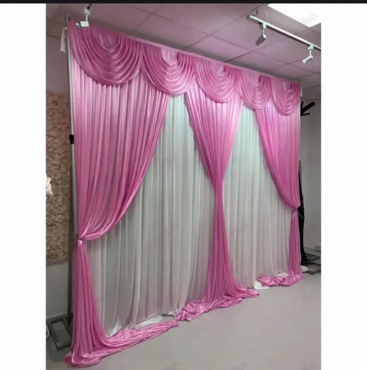 Индивидуальные белые шторы 3x3 м/10X10 футов темно-зеленые занавески для фона