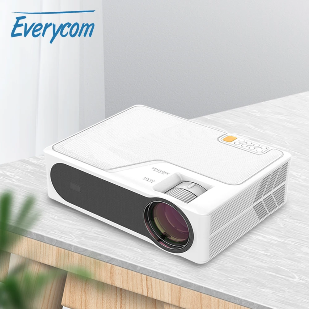 

Светодиодный проектор Everycom YG625, 1080P Full HD, 7000 люмен, видеопроектор для домашнего кинотеатра, люмен, поддержка Bluetooth, домашнего кинотеатра