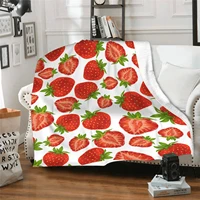 fruit print blanket super soft flannel throw blankets sofa cover home bedding for travel office gifts 50x60inch all seasons
