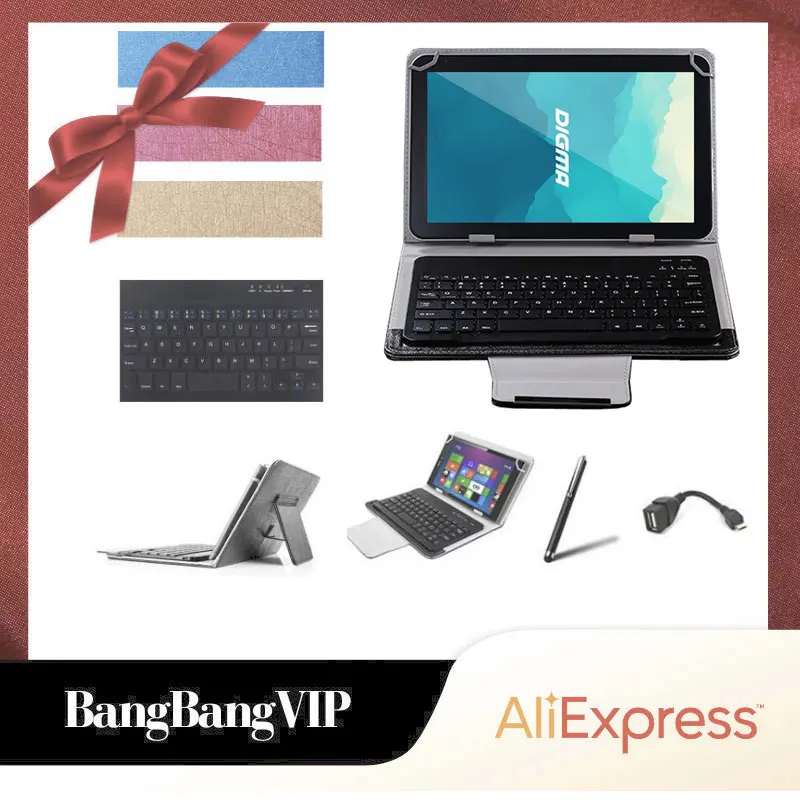 

For DIGMA CITI 7591 Tablet Keyboard Bluetooth Wireless PU Leather Case Stand Cover