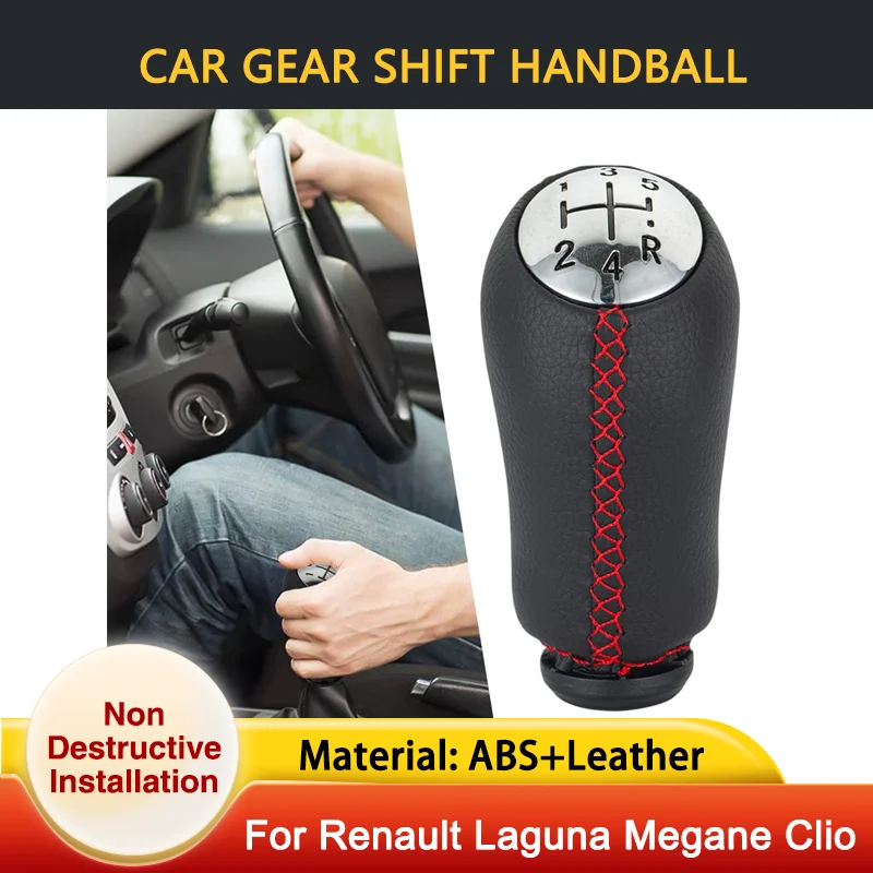 

5 Speed Car Gear Shift Knob Handball for Renault Megane Scenic Laguna Kangoo 2 II Clio III Gear Lever Cover Handball Accessories