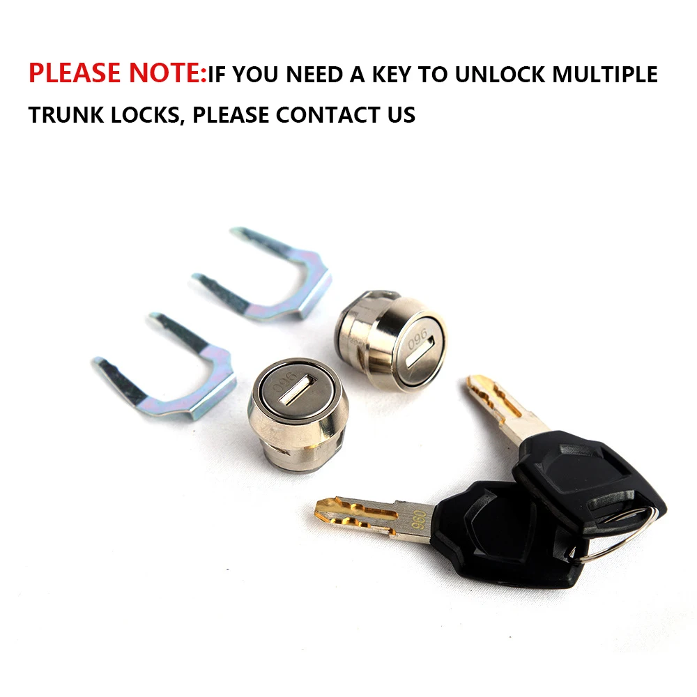 

2 ключа + вилка сердечника цилиндра замка, универсальная для мотоцикла, верхняя коробка, чехол для багажа, багажника, ящик для инструментов, аксессуары, замена