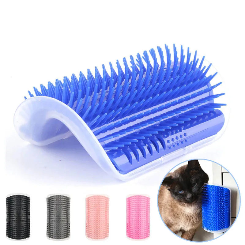 Cats Brush Corner Scratcher Rubbing Cat Massage Self Groomer  Catnip Pet Hair Remover Brush Cat Dog Grooming Comb Pet Supplies
