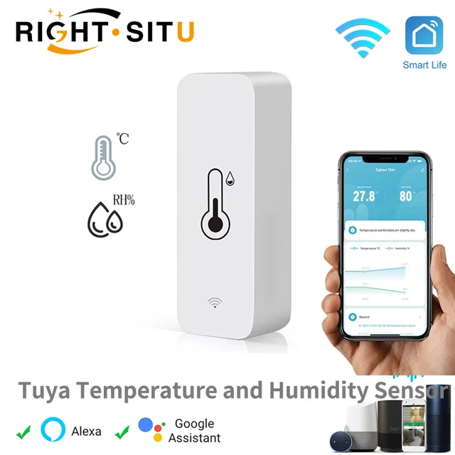 Tuya Smart Temperature And Humidity Sensor  WiFi APP Remote Monitor For Smart Home var SmartLife WorkWith Alexa Google Assistant 1