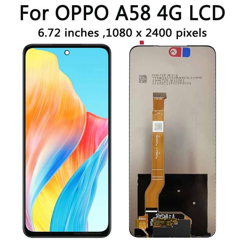 Тест A58 экран для Oppo 4G/5G LCD CPH2577 дисплея + сенсорная панель дигитайзер Запасные