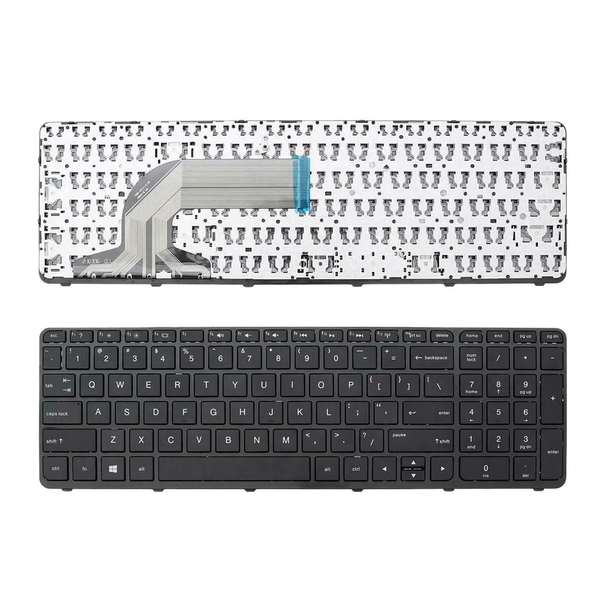 New US Layout Keyboard For HP Pavilion15-e 15-n 15-G 15-R 15t-n 250 255 256 G3 US GLOSSY FRAME