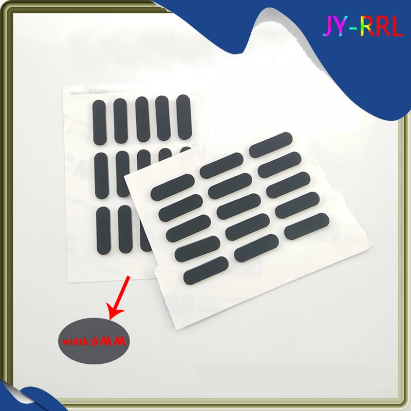 

10pcs Black Self-adhesive Oval Silicone Rubber Foot Pad Notebook Non-Slip Root Pad Buffer Shock Pad Width 6MM