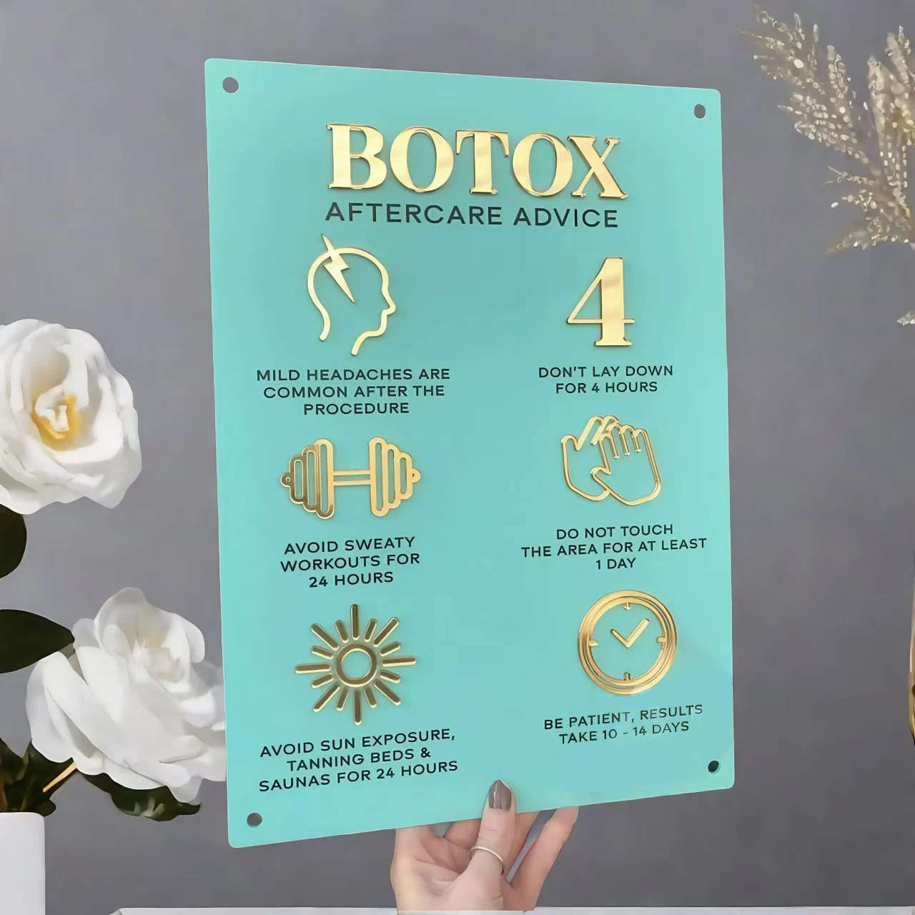 Ботокс помощь после ухода A3 3D акриловый знак эстетика дисплей вывеска