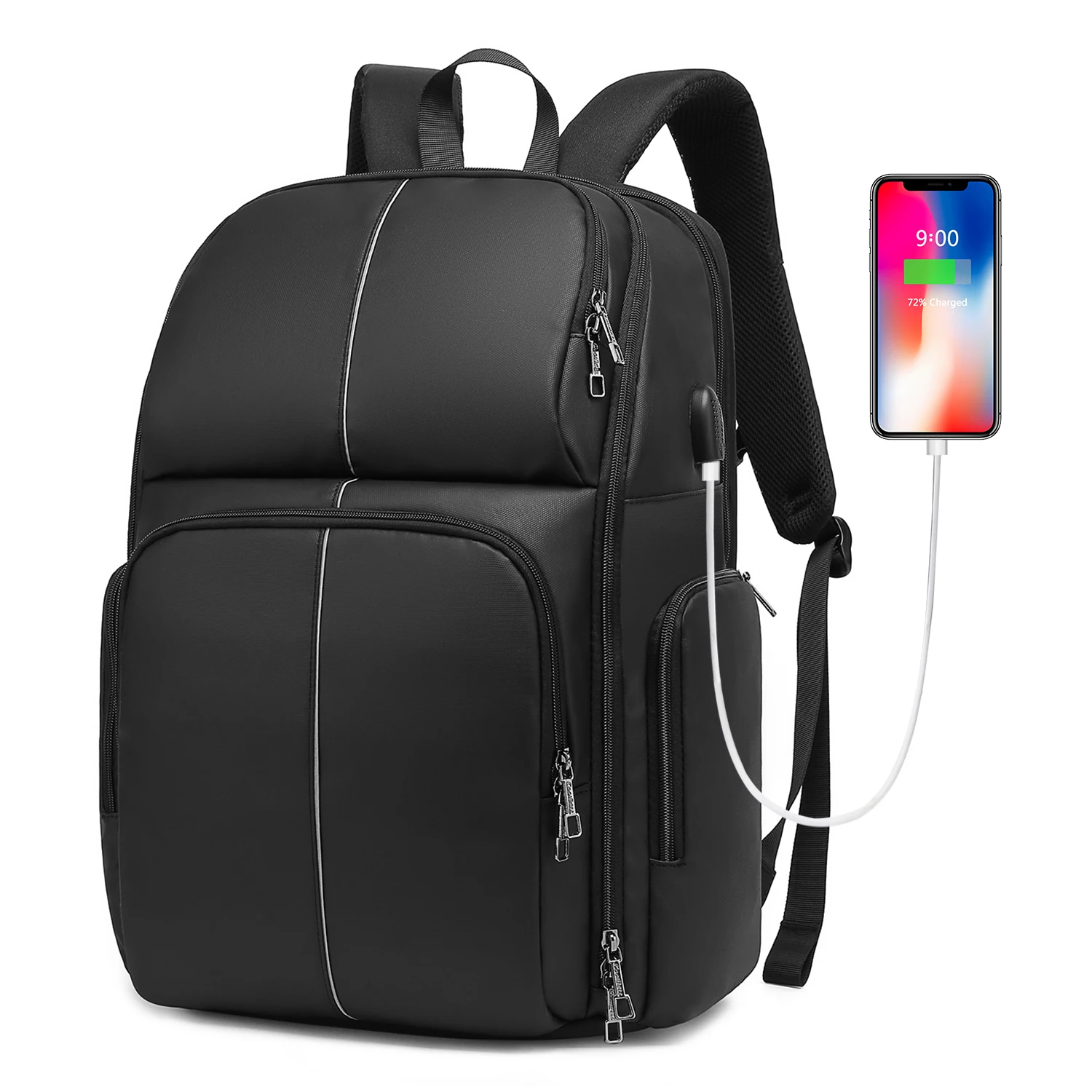 

CoolBELL 17.3 Inch Laptop Backpack Mens Business Notebook Waterproof Back Pack USB Charging Bag Travel Bagpack Male Backpack