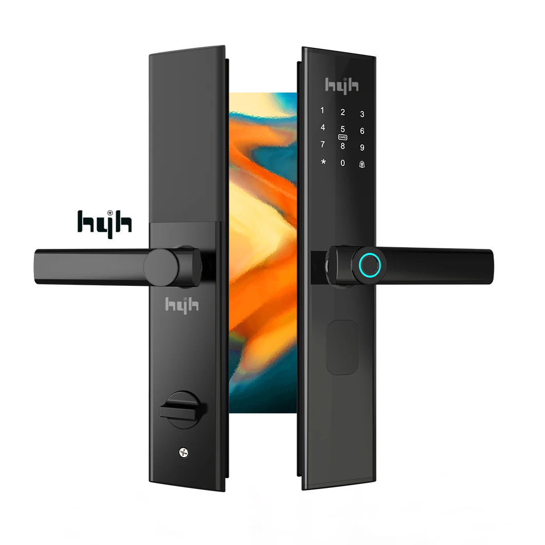 

HYH TTLock APP Bluetooth Electronic Smart Door Lock With Biometric Fingerprint Smart Card Password Key Unlocking Way