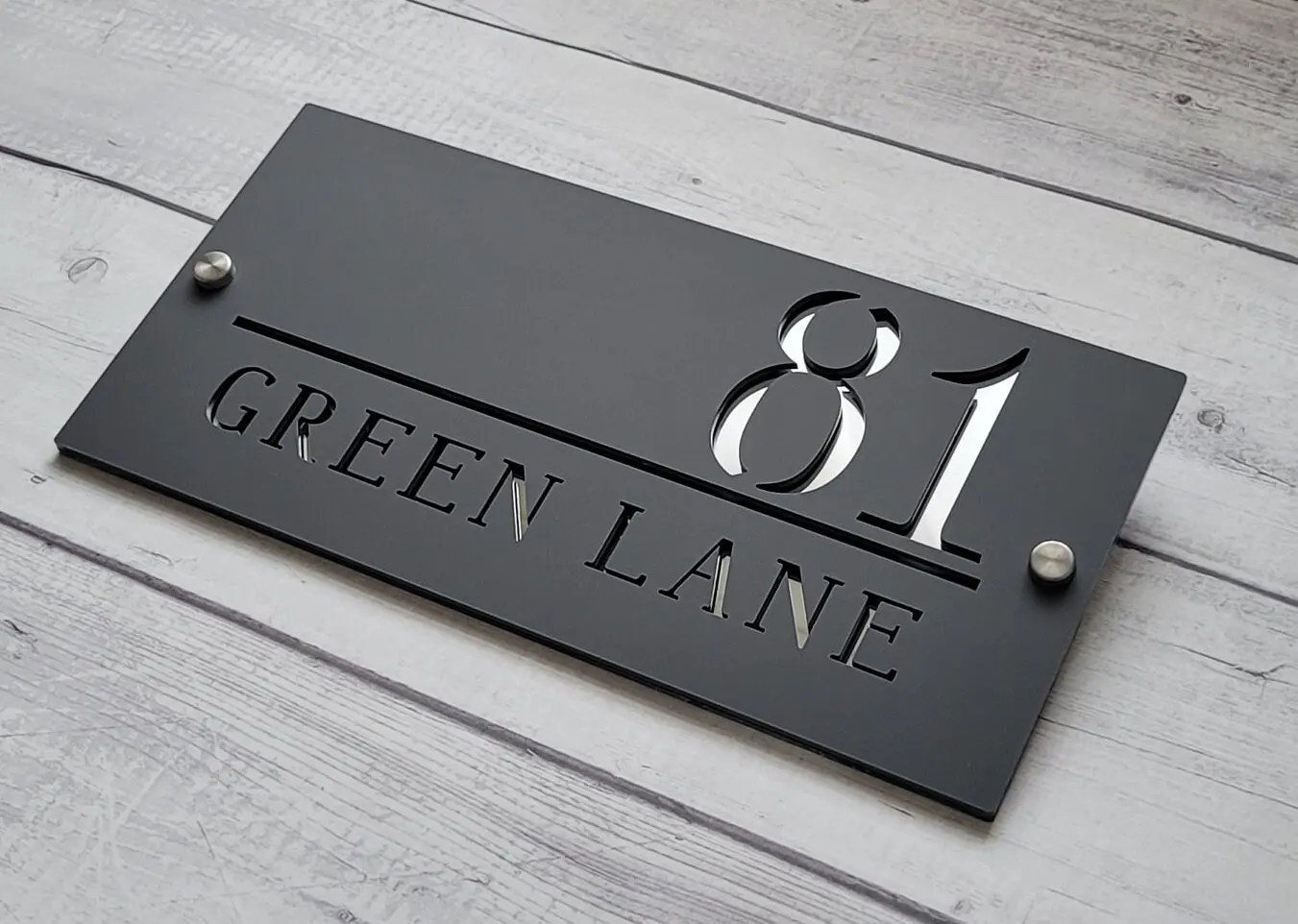 Дверь лазерная резка матовый номер современная модель адресный знак дома 290 мм x