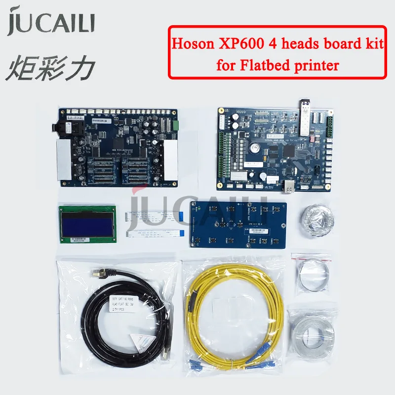Jucaili один комплект xp600 4 головки сетевая версия Hoson Board kit для планшетного принтера