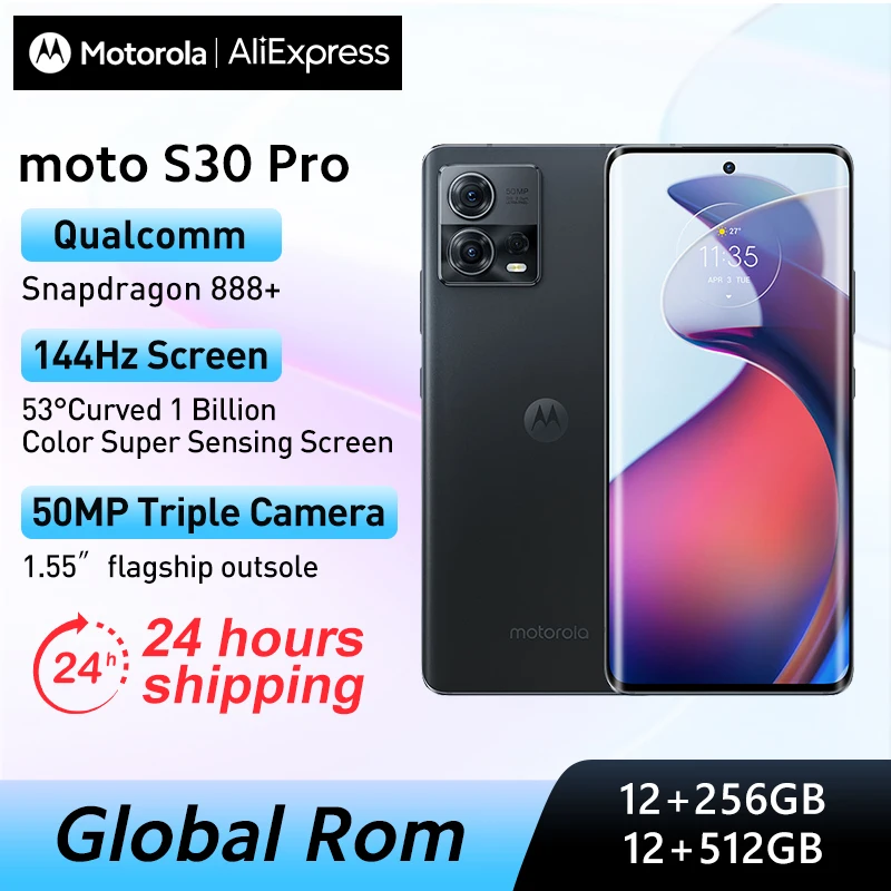 Global ROM Motorola MOTO S30Pro 5G 50MP Triple Camera 32W AF Camera 68W Fast Charging Android12 Snapdragon888 Plus 144Hz Screen Global ROM Motorola MOTO S30Pro 5G 50MP Triple Camera 32W AF Camera 68W Fast Charging Android12 Snapdragon888 Plus 144Hz Screen