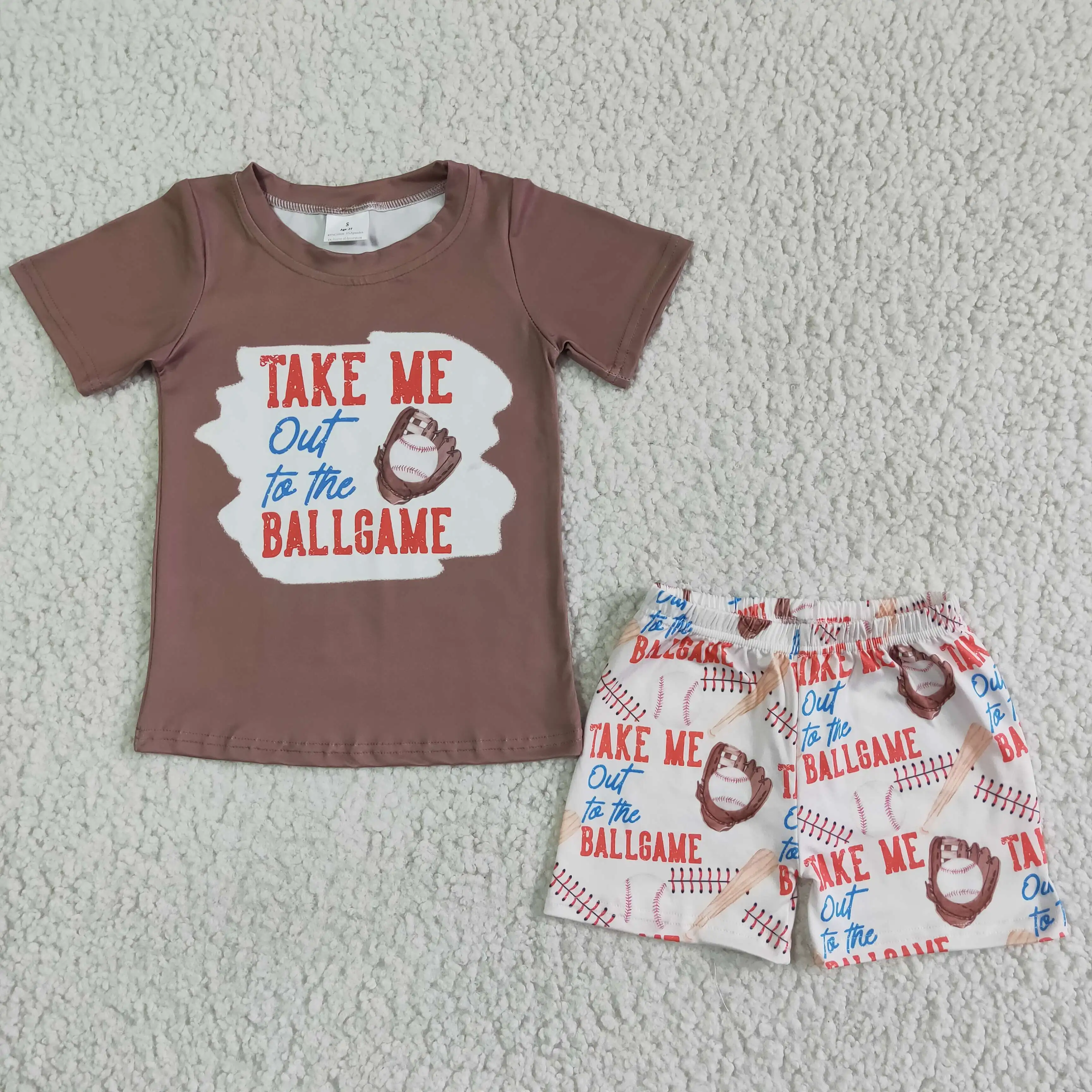 

wholesale children clothes boy clothing set summer cotton high quality kids clothing short sleeve top and shorts outfit