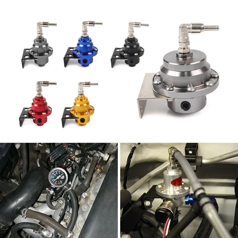 

Adjustable Fuel Pressure Regulating Valve Fuel Supercharger Pressure Regulator With Pressure Gauge