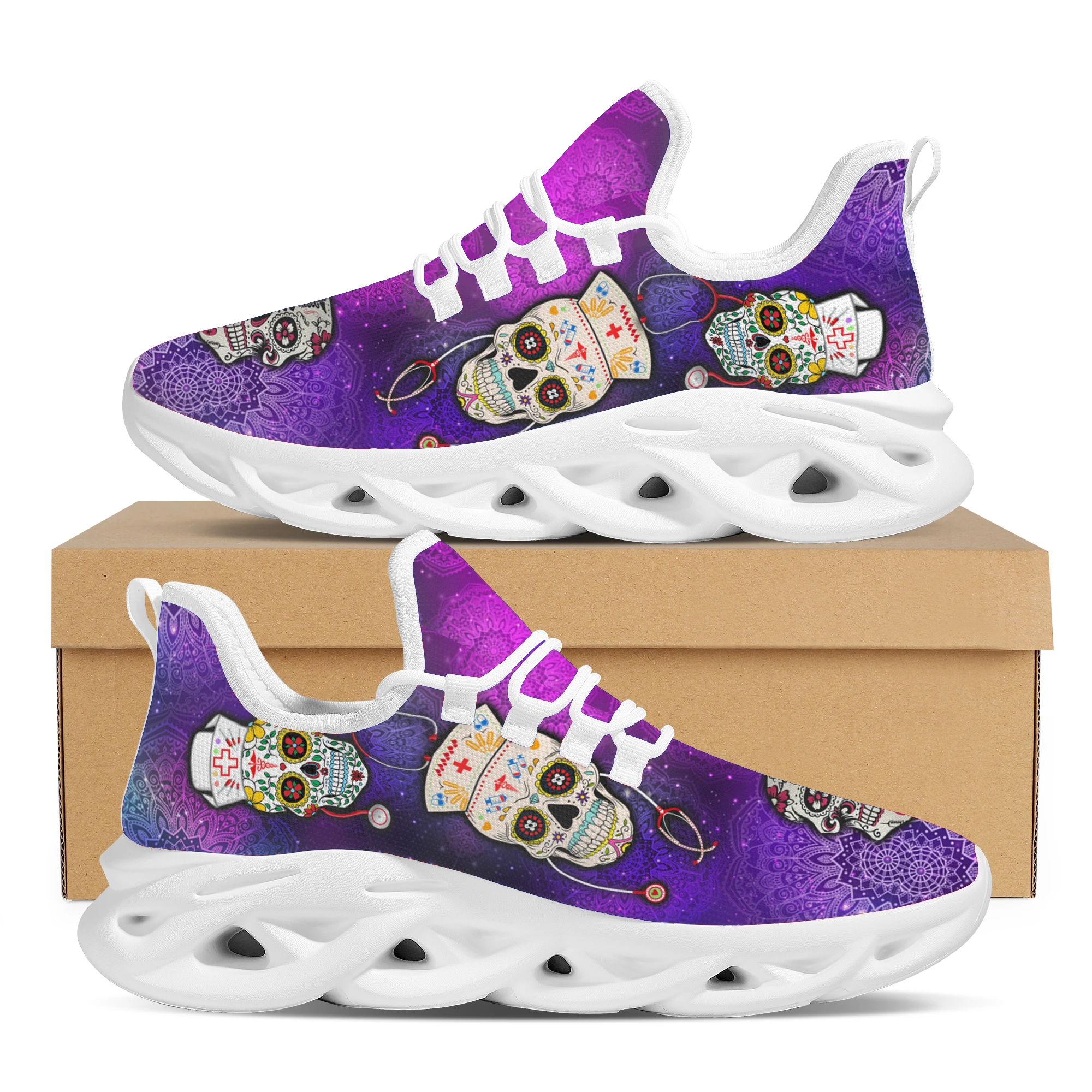 

Nopersonality Classic Graffiti Men Sneakers Print Skull Mesh Soft Surface Running Shoes New Comfortable Breathable Male Shoes