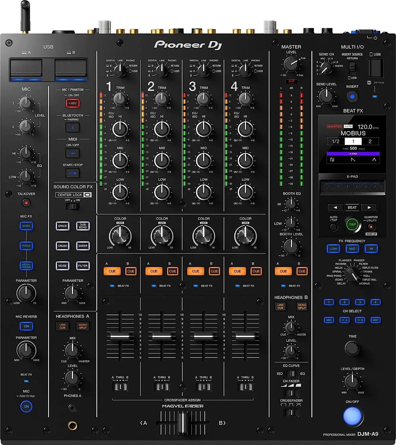 

100% OFFICIAL Pioneer DJ DJM-A9 4-channel DJ Mixer