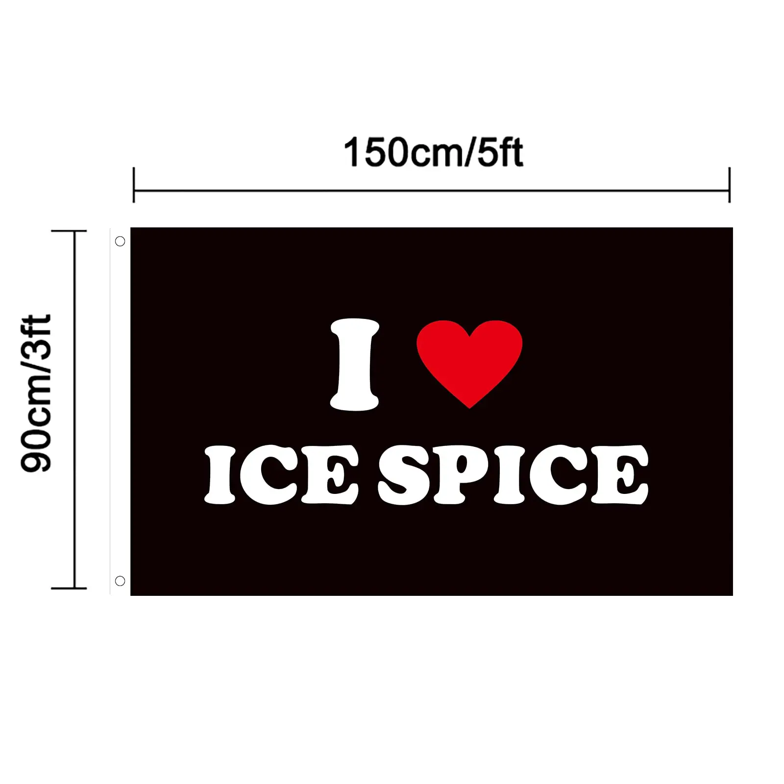 

Прямая доставка, флаг из 100% полиэстера «I love Ice Rapper Spice»